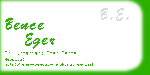 bence eger business card